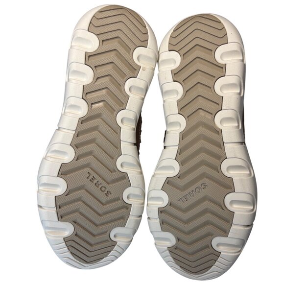 Sorel Explorer II Joan Cozy Winter Boots in Tan with Faux Shearling Upper Size 7 - Picture 8 of 8